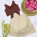 Paisley Chanderi Silk Top and Skirt - Image 3