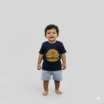 Burger Tee with Wobbly Eyes & Grindle Shorts
