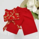 Chanderi Bow Top and Palazzos - Image 3