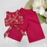 Chanderi Bow Top and Palazzos - Image 4