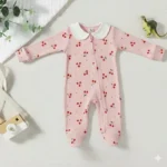 Ribbed Peterpan Collared Onesie - Image 2