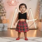 Lace Top and Tartan Skirt