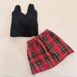 Lace Top and Tartan Skirt - Image 2