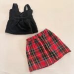 Lace Top and Tartan Skirt - Image 3