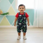 Dino Printed Romper and Tee