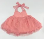 Sweetheart Soft Net Back Tying Dress - Image 7