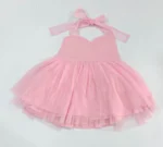 Sweetheart Soft Net Back Tying Dress - Image 5