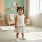 Frill Criss Cross Top and Unicorn Skirt