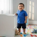 Printed Shirt and Twill Shorts