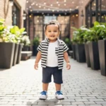 Airtex Full Open Tee with Sleeveless Tee & Denim Shorts