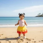 Unicorn Embroidered Ribbed Top and Layered Skirt