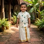 Khadi Hearts Embroidered Shirt and Velcro Mundu