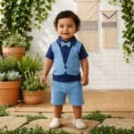 Mock Waffle Waist Coat and Shorts
