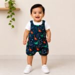 Dino Printed Romper and Tee