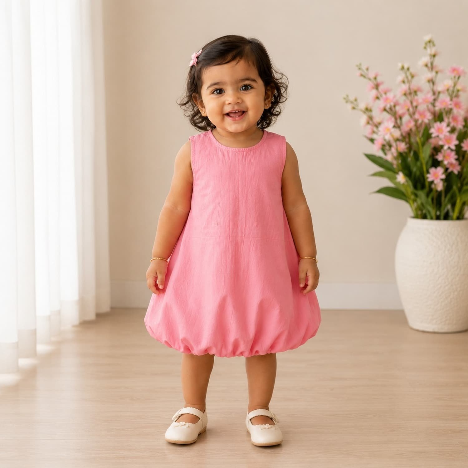 WhatsApp Image 2026-08-05 at 4.43.39 PM (6) Balloon Poplin Dress - Image 1