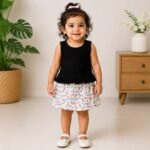Frill Criss Cross Top and Unicorn Skirt