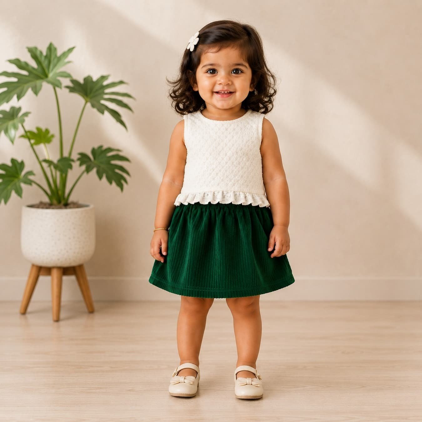 WhatsApp Image 2026-09-02 at 4.52.08 PM Lace Top and Corduroy Skirt - Image 1