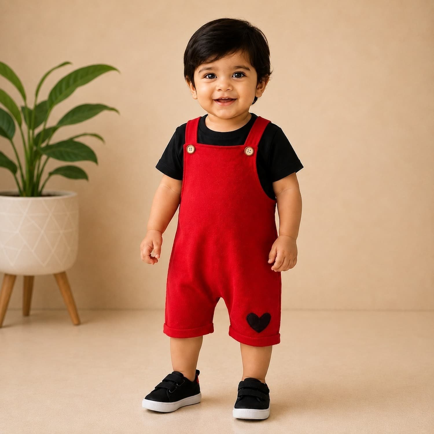 WhatsApp Image 2026-09-05 at 11.17.27 AM Soft Waffle Romper + Easy Wear Tee - Image 1