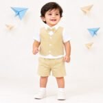 Linen Waistcoat & Shorts with Poplin Shirt