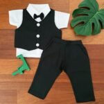 Linen Waistcoat & Pants with Collared Shirt - Image 2