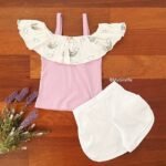 Cold Shoulder Top & Twill Shorts - Image 5