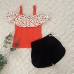 Cold Shoulder Top & Twill Shorts - Image 4