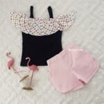 Cold Shoulder Top & Twill Shorts - Image 3