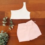 One Shoulder Crop Top & Skort - Image 5