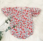 Printed Woven Puff Sleeve Onesie - Image 4