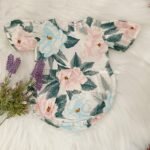 Printed Woven Puff Sleeve Onesie - Image 5