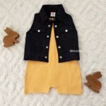 Ribbed Onesie with Denim Jacket - Image 3