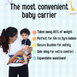 Hippy Hop - One strap Hip Seat Baby Carrier with Storage Pockets - Image 3